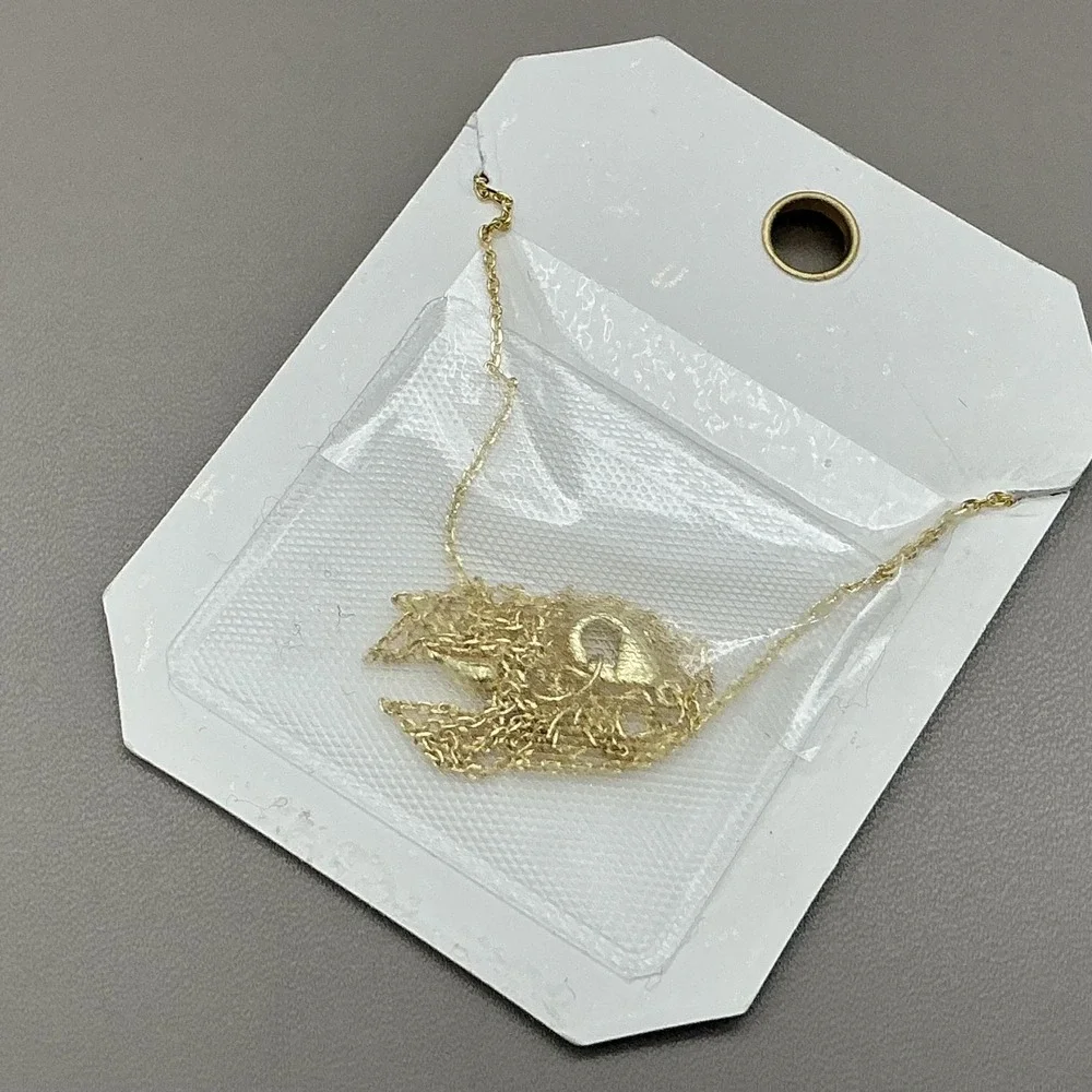 Amanda Blu Necklace Gold Tone Abalone Cubic Zirconia Butterfly‎ Pendant 18